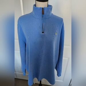 Polo Ralph Lauren Blue Quarter-Zip Pullover like new